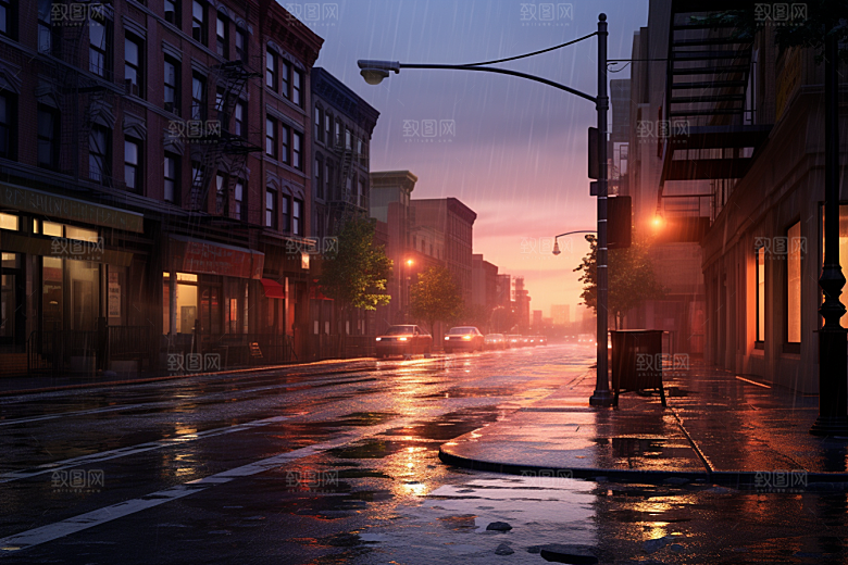 暴雨雨天大雨摄影图