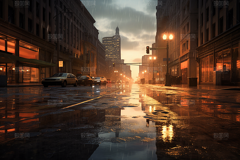 暴雨环境高清摄影图
