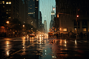 暴雨室外大雨摄影图
