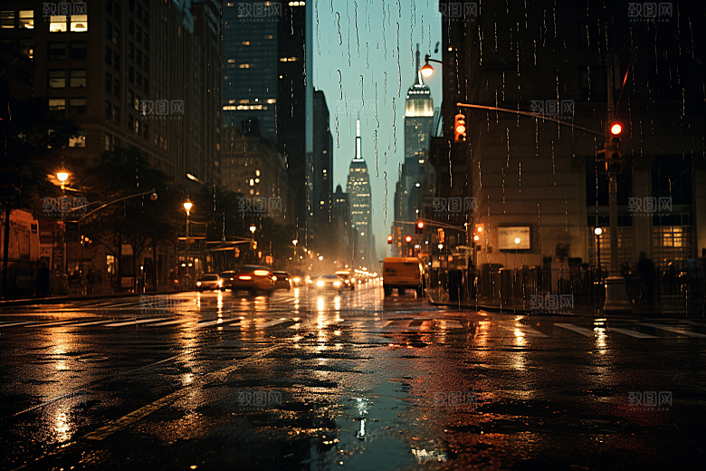 暴雨室外大雨摄影图