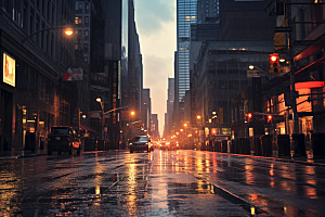 暴雨大雨自然摄影图