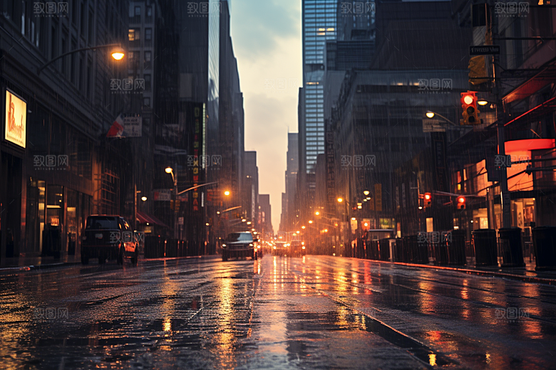 暴雨大雨自然摄影图