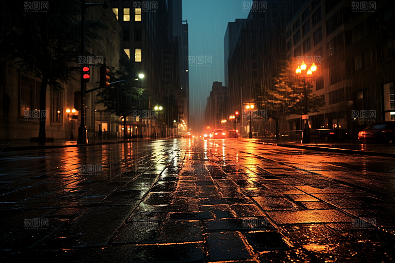 暴雨户外安静摄影图