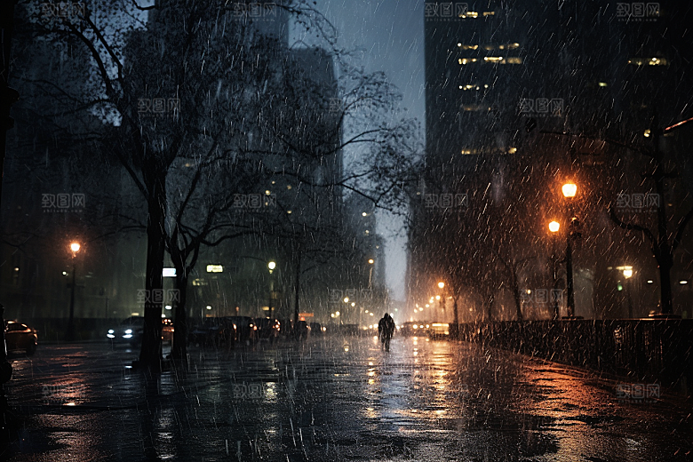 暴雨户外高清摄影图