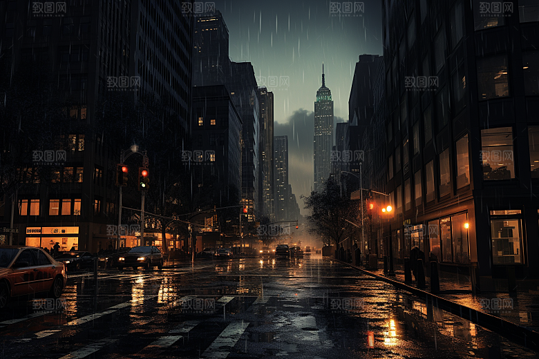 暴雨环境自然摄影图