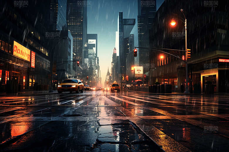 暴雨雨天雨夜摄影图