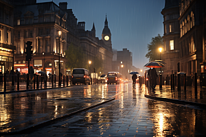 暴雨大雨安静摄影图