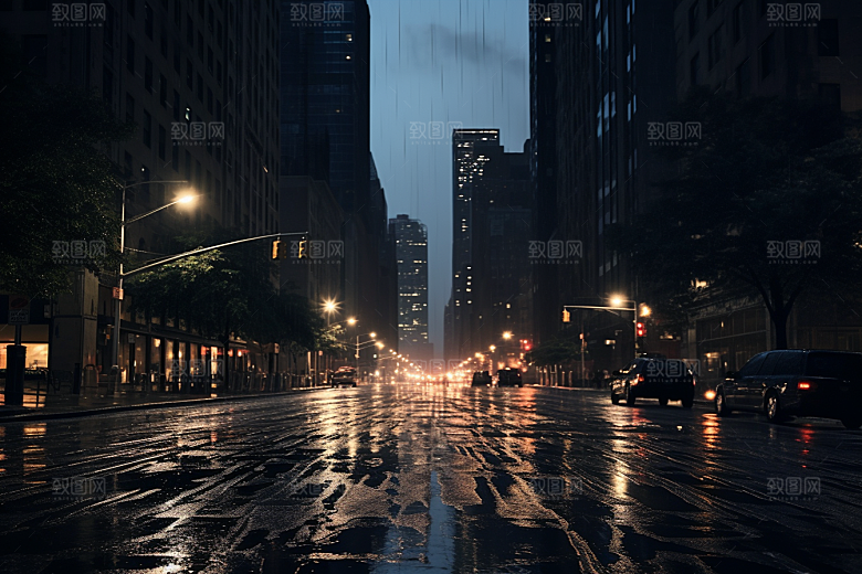 暴雨安静雨天摄影图