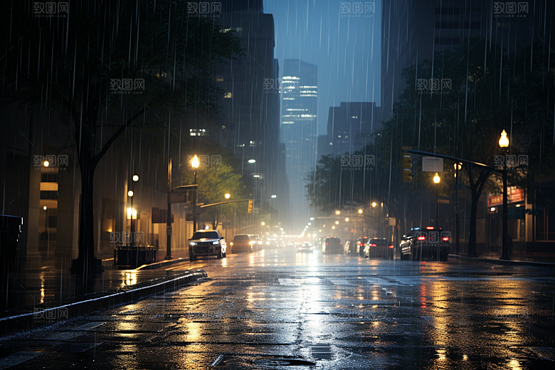 暴雨环境安静摄影图
