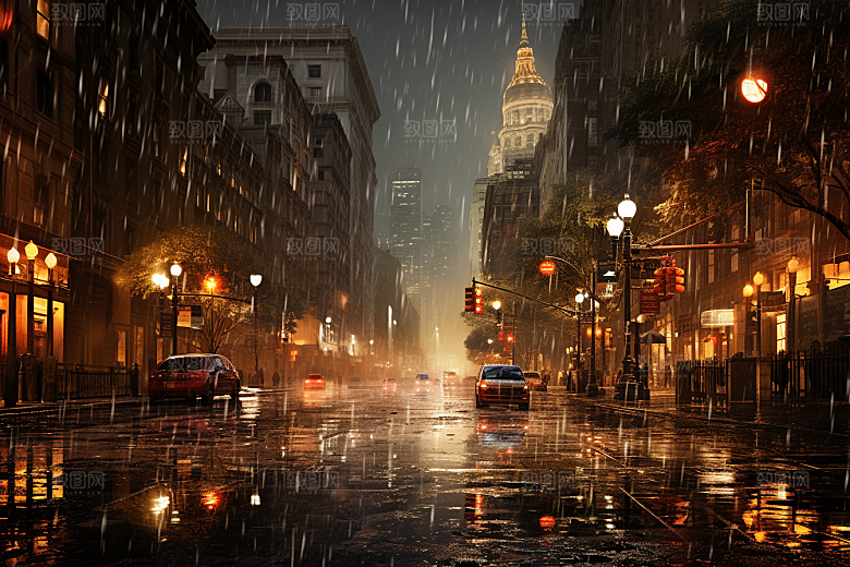 暴雨环境安静摄影图