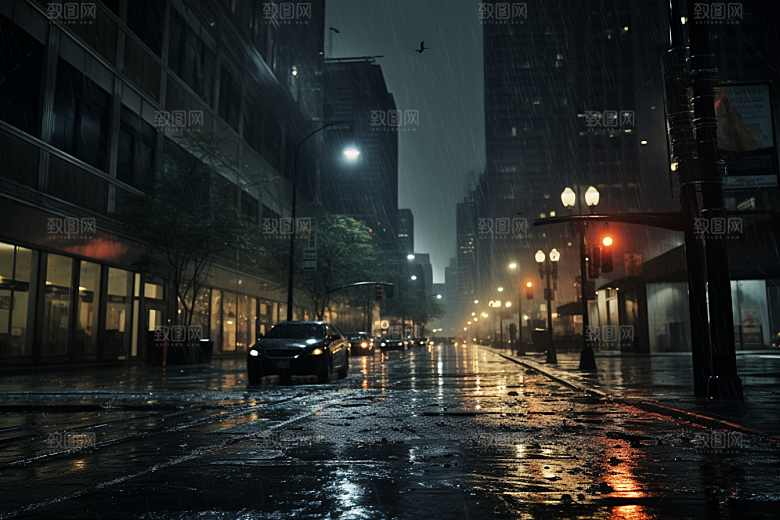 暴雨环境大雨摄影图