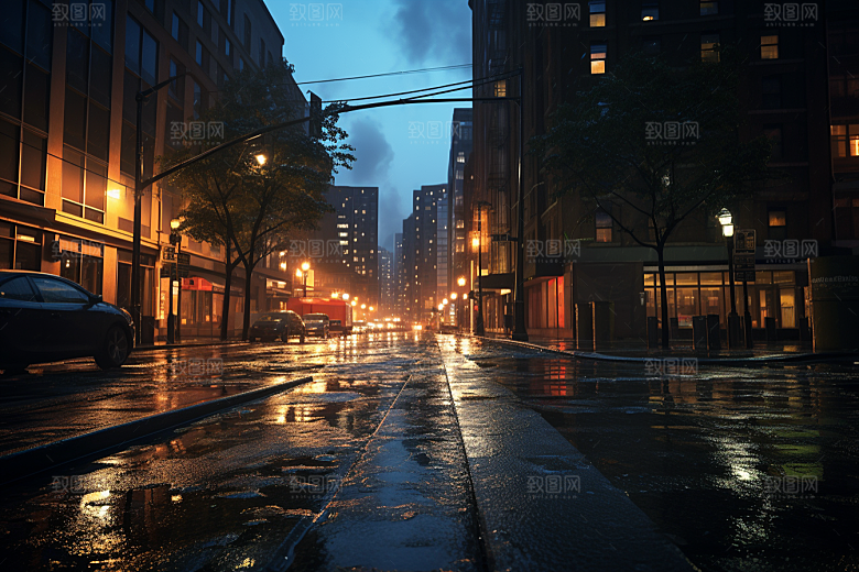 暴雨雨天自然摄影图