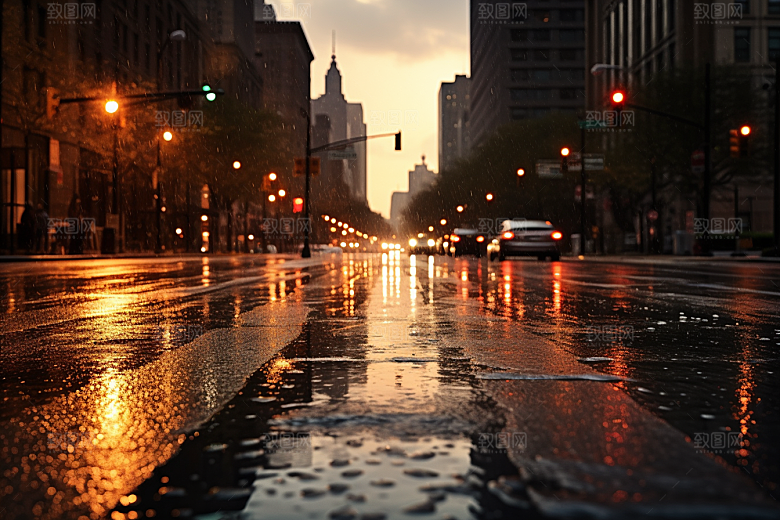 暴雨安静雨夜摄影图