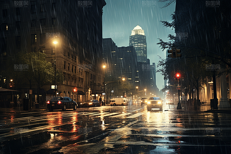 暴雨室外安静摄影图