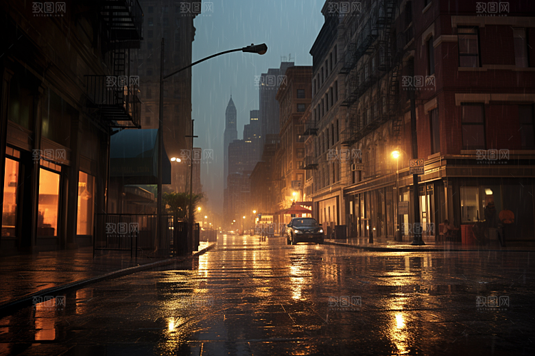 暴雨安静环境摄影图