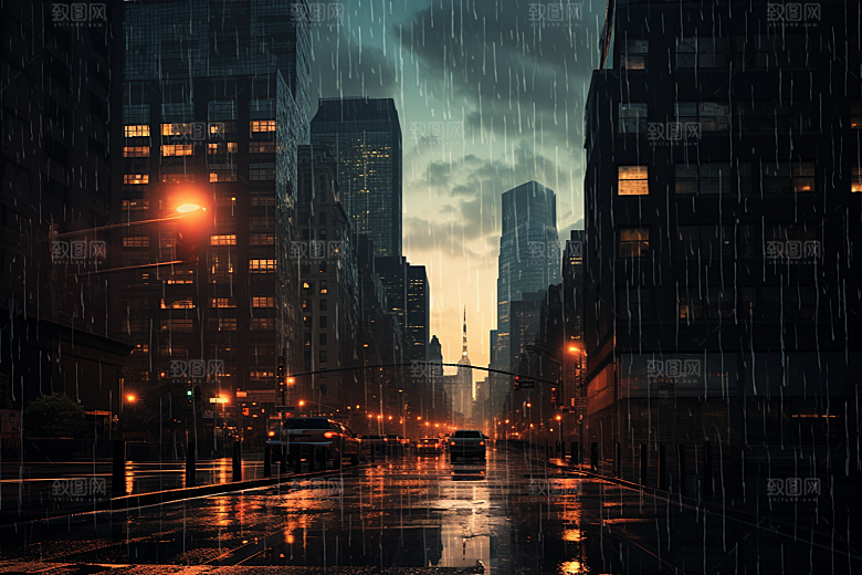 暴雨高清户外摄影图
