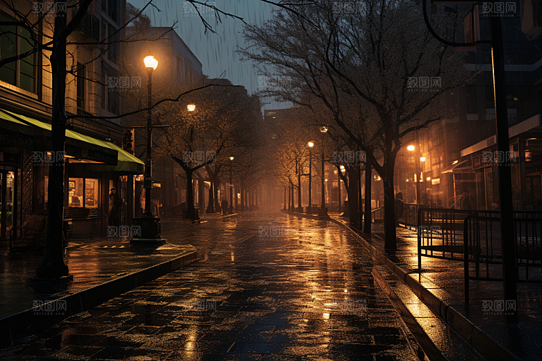 暴雨高清雨夜摄影图