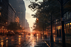 暴雨自然安静摄影图