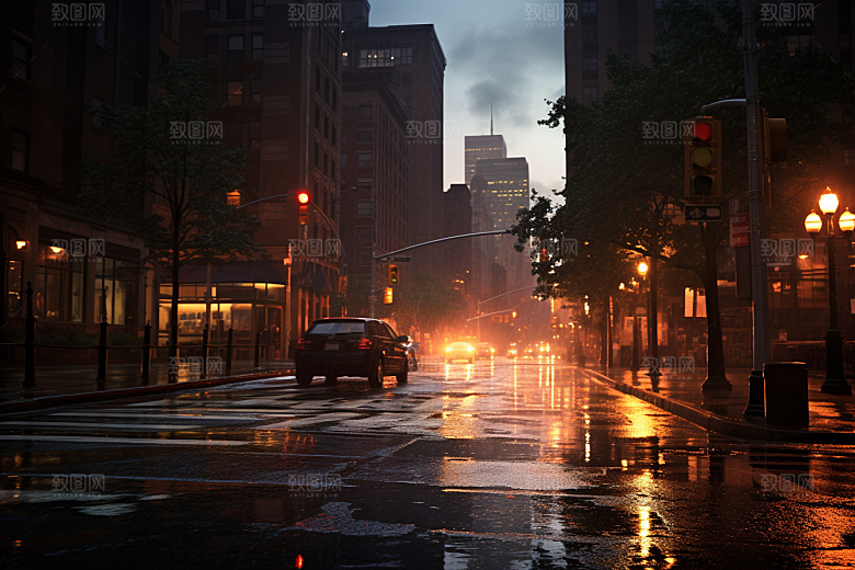 暴雨雨天高清摄影图