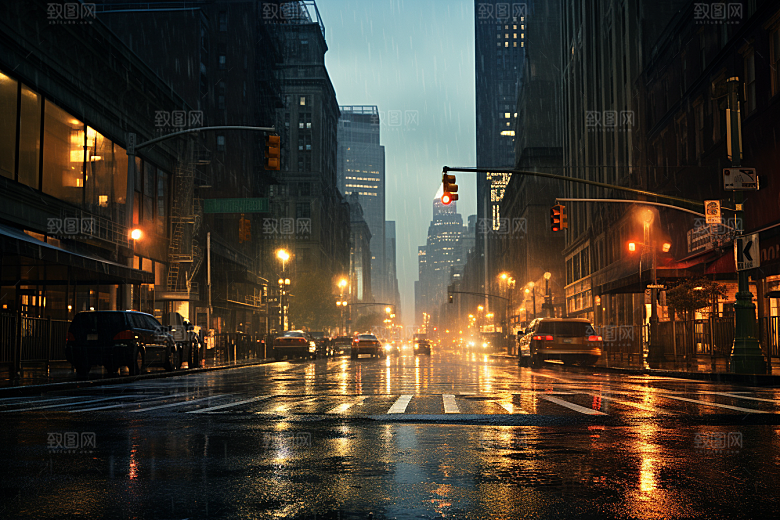 暴雨下雨安静摄影图