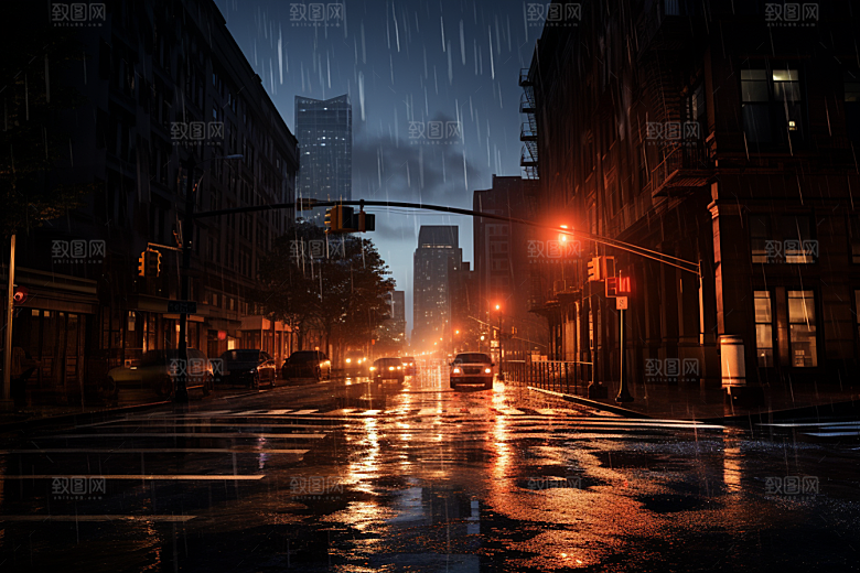 暴雨户外安静摄影图