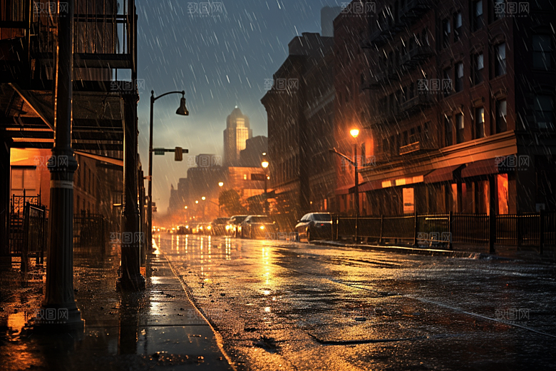 暴雨环境高清摄影图