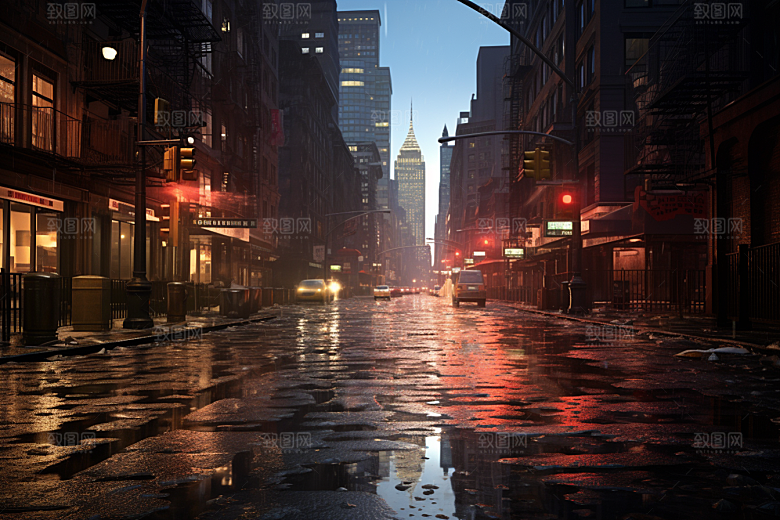 暴雨户外室外摄影图