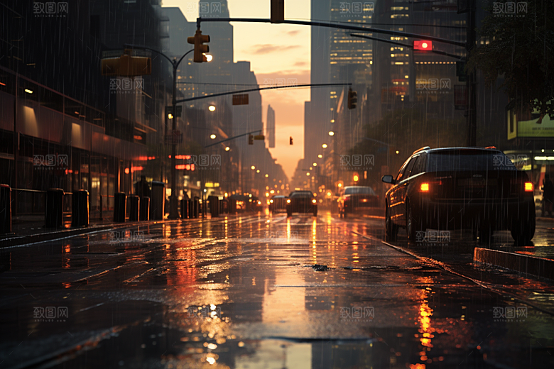 暴雨下雨大雨摄影图