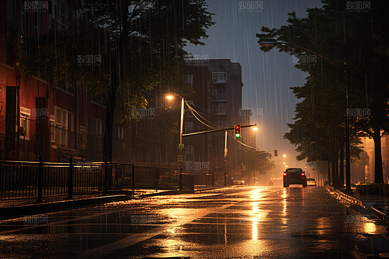 暴雨安静户外摄影图