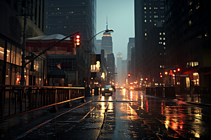 暴雨雨天室外摄影图