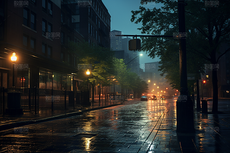 暴雨下雨户外摄影图