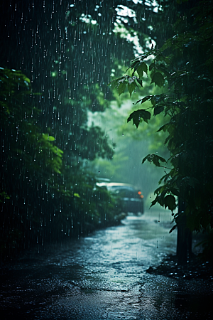 暴雨大雨高清摄影图