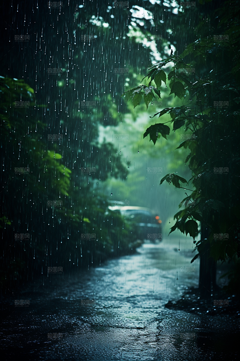 暴雨大雨高清摄影图