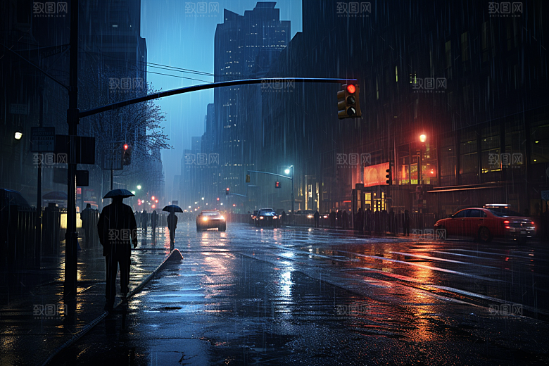 暴雨室外自然摄影图