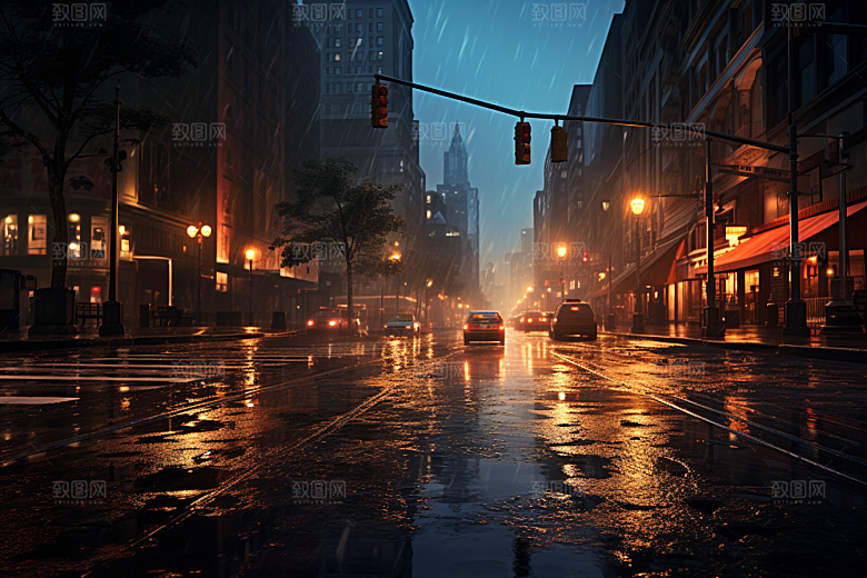 暴雨自然室外摄影图