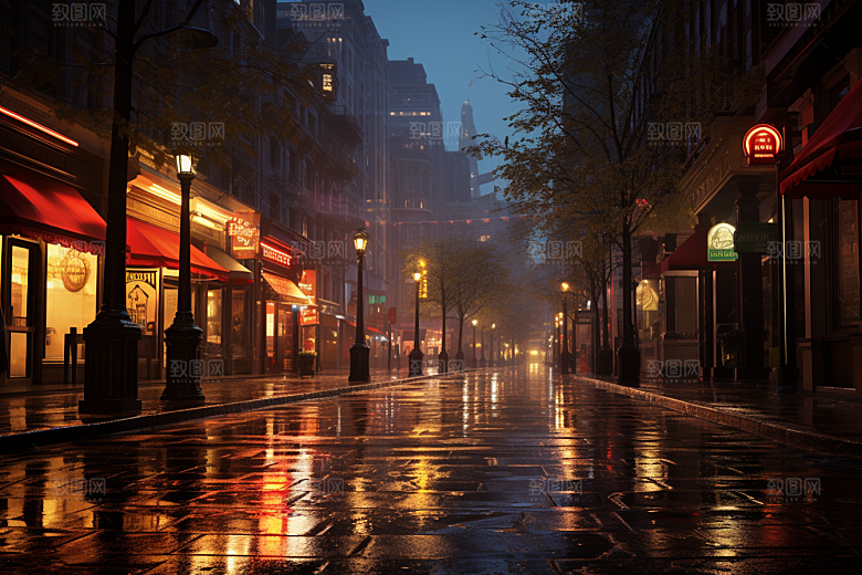 暴雨安静大雨摄影图