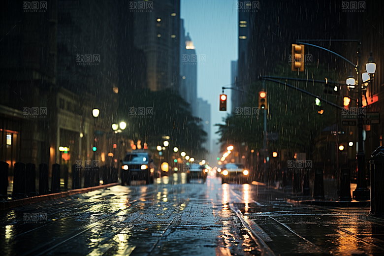 暴雨大雨雨天摄影图