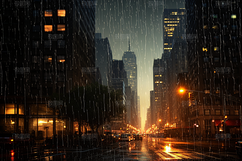 暴雨安静自然摄影图