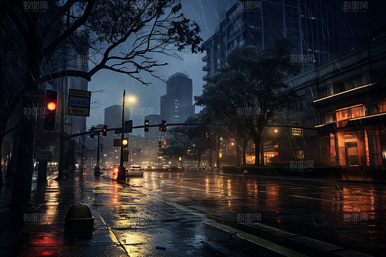 暴雨下雨自然摄影图