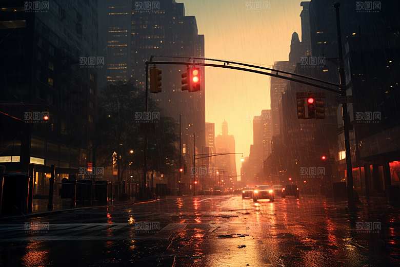 暴雨下雨雨夜摄影图