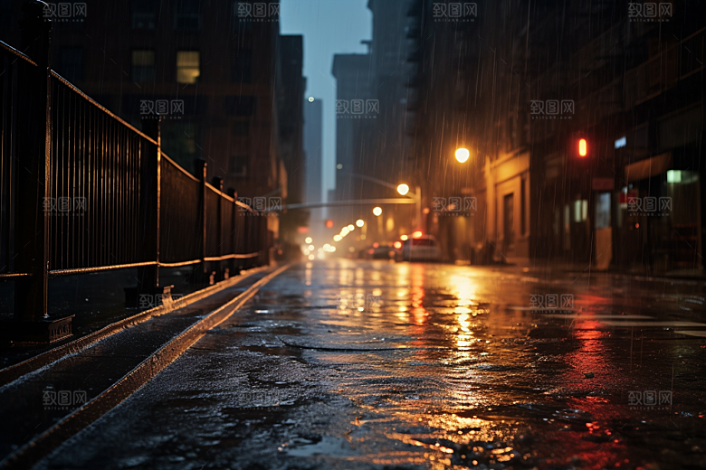暴雨自然大雨摄影图