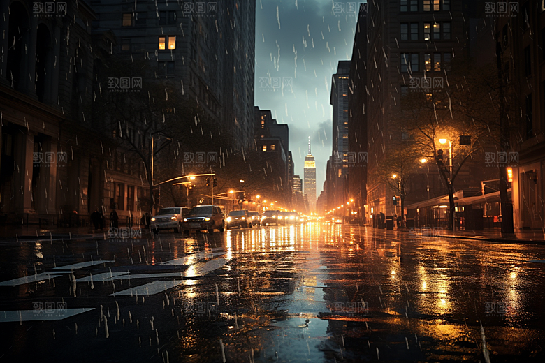 暴雨户外自然摄影图