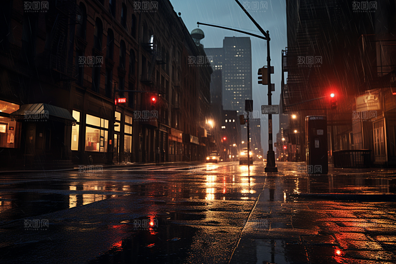 暴雨安静雨天摄影图