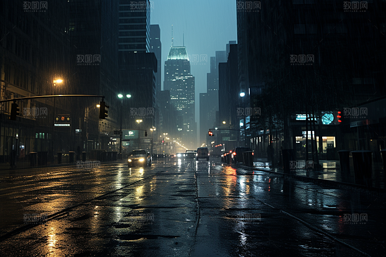 暴雨下雨大雨摄影图