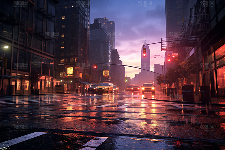 暴雨下雨安静摄影图
