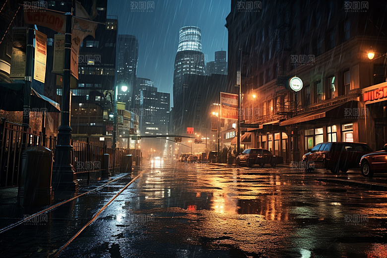 暴雨安静户外摄影图