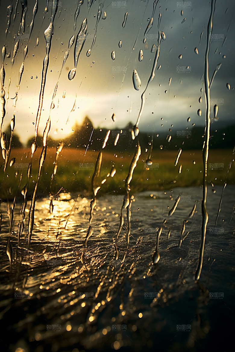 暴雨雨夜环境摄影图
