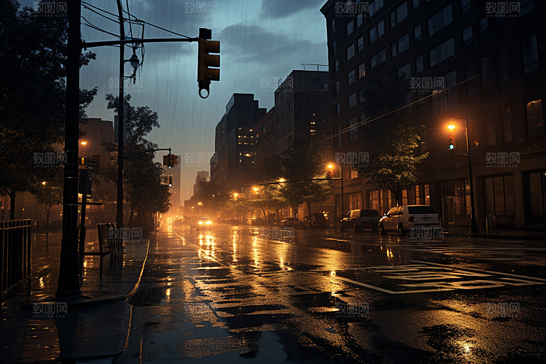 暴雨环境雨天摄影图