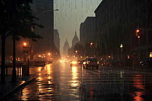 暴雨下雨大雨摄影图