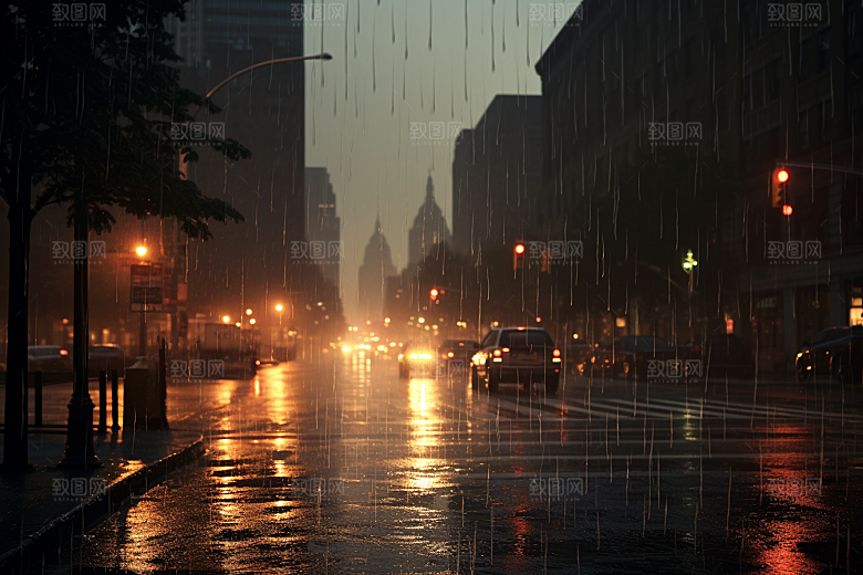 暴雨下雨大雨摄影图